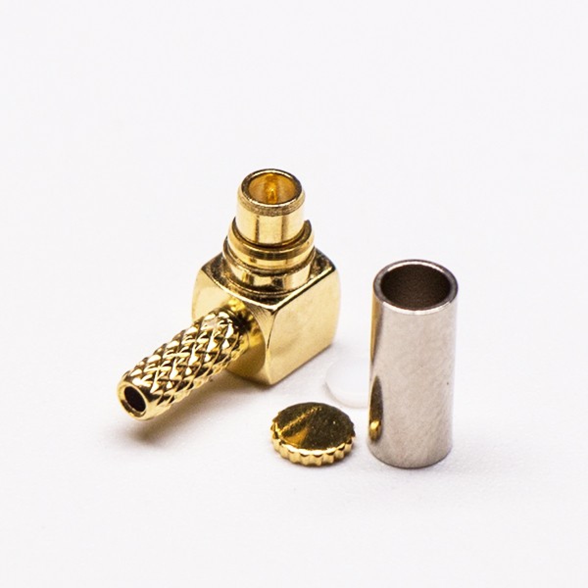 MMCX弯公头镀金压接式射频同轴线缆