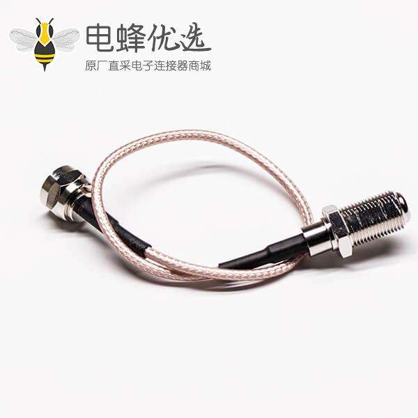 F头同轴线直式180度公头转母头接RG179线