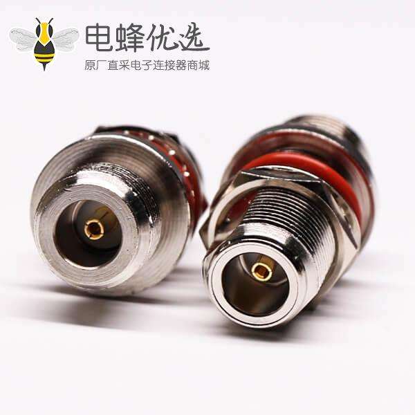 射频转接头N头直式母转母防水穿墙连接器