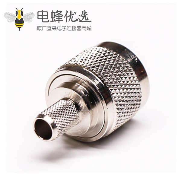 RF连接器压接式母头直式180度接同轴线缆RG6线