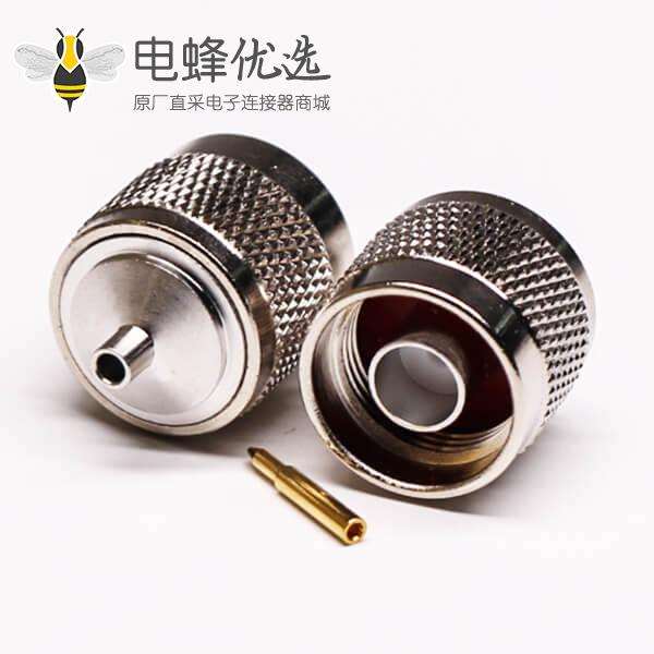 N型射频同轴连接器系列直式公头公针焊接式接线
