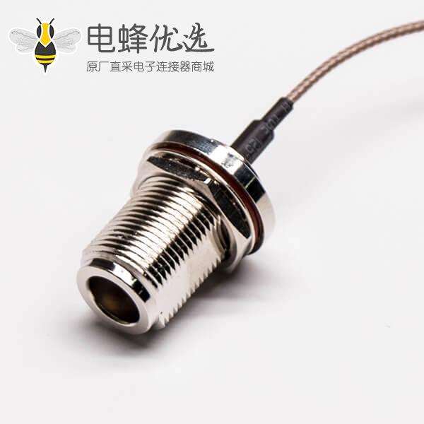 N射频同轴线直式180度母头穿墙式防水