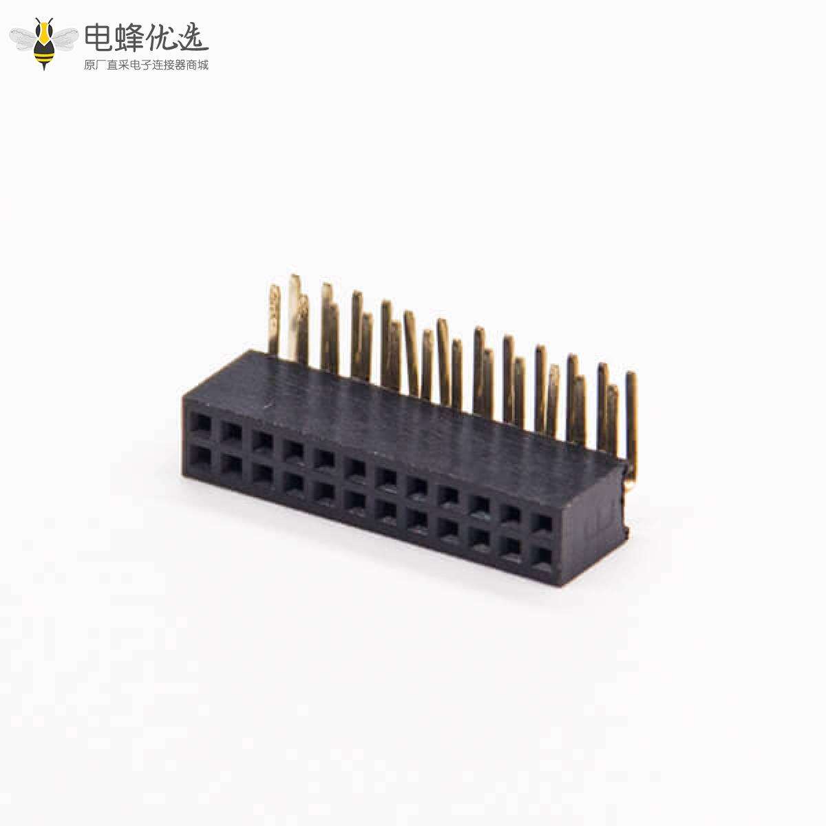 1.27mm排针连接器2&times;12 PIN H4.3弯式插板