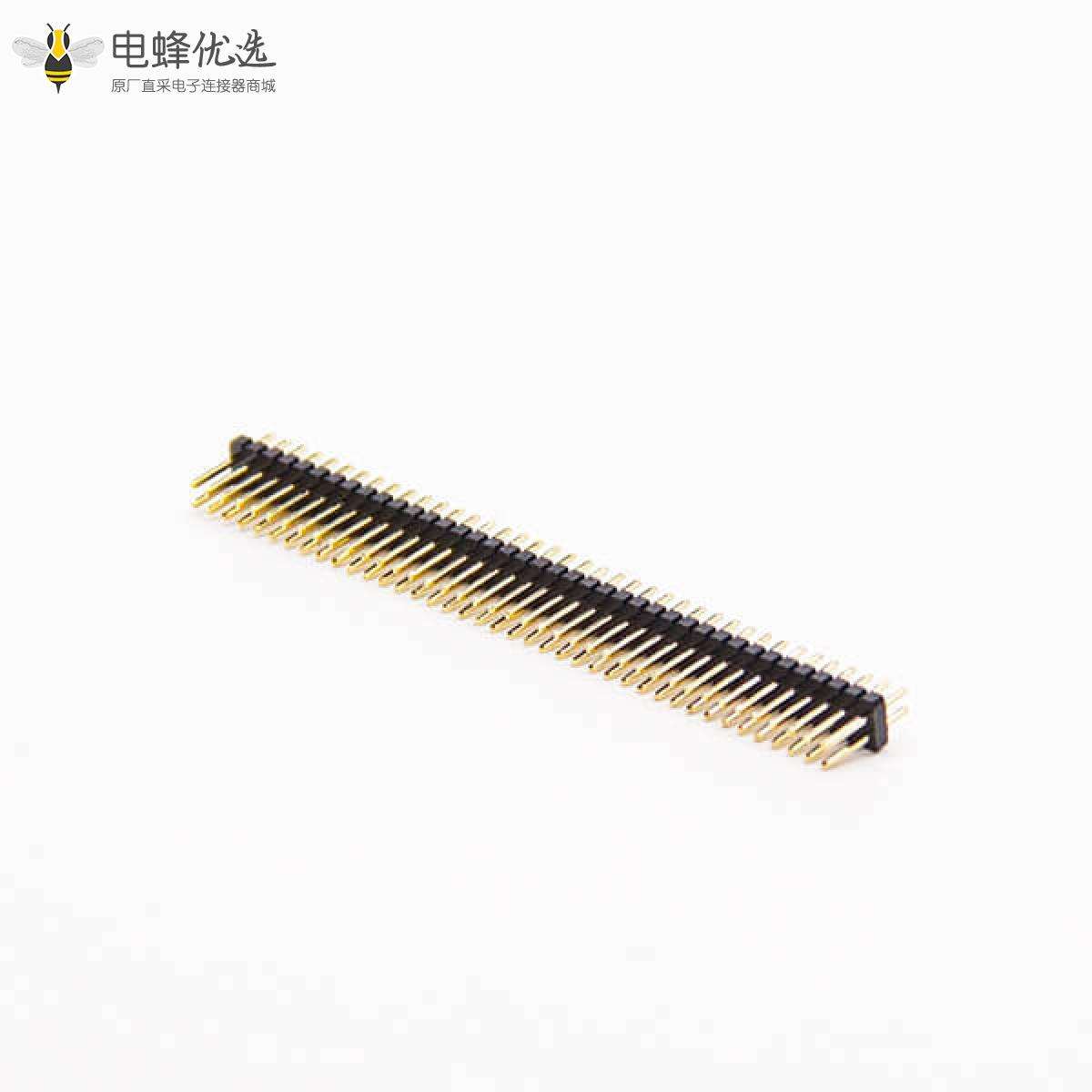 双排直插1.27针2&times;40PIN直式180度双排穿孔式