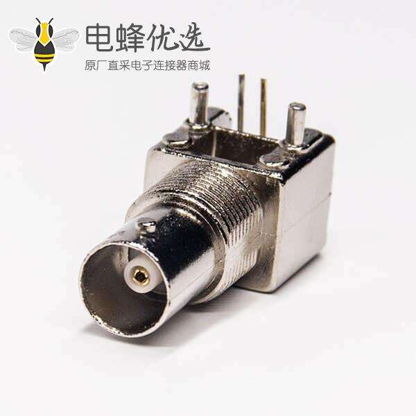 bnc穿墙座子弯式母头连接器插板接PCB板