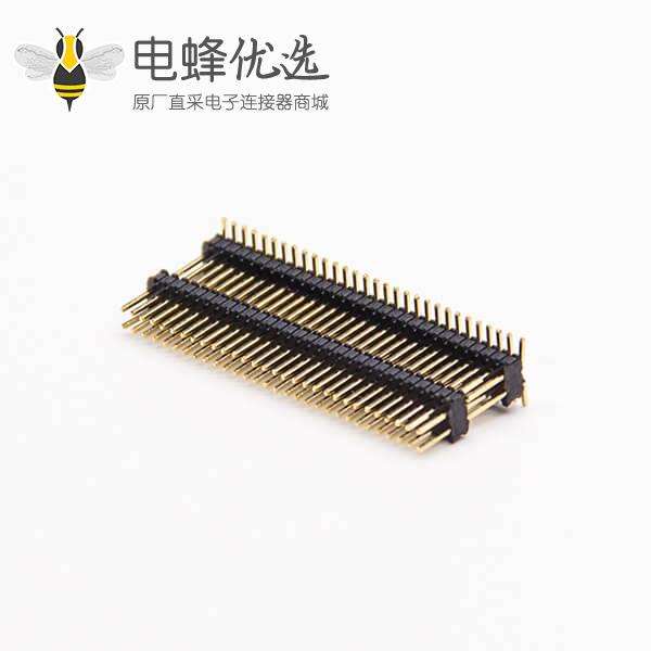 排针连接器公座直式180度0.8&times;1.38PH 2&times;30PIN双塑贴板