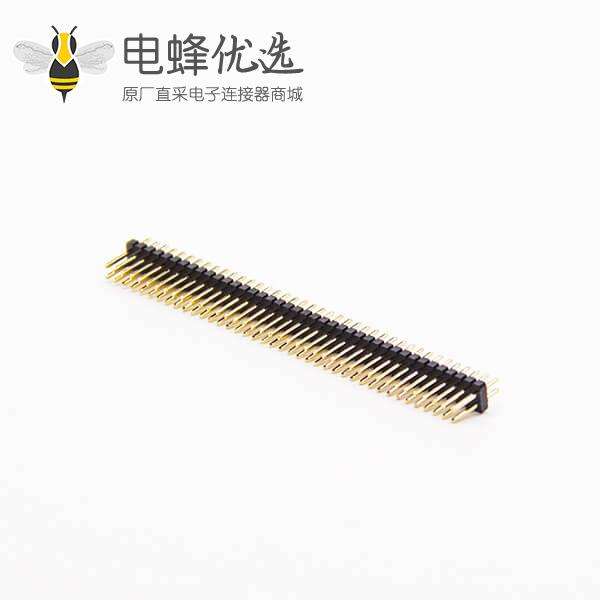 双排直插1.27针2&times;40PIN直式180度双排穿孔式