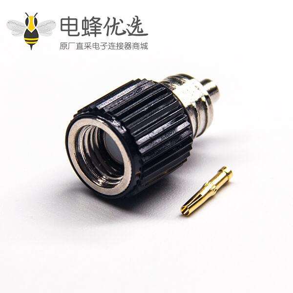 大S小S天线接头SMA反极母头直式黑色塑胶壳焊接