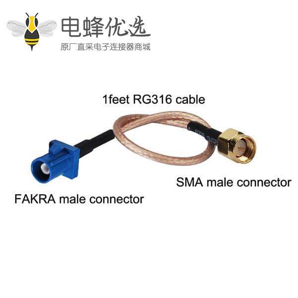 Fakra公头C型连接器转sma公头组装线