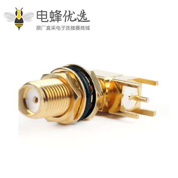 sma 母防水连接器弯式插板