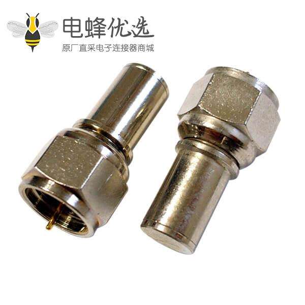 F连接器公头射频连接器铜材质75欧姆