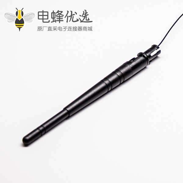 外置wifi增益天线黑色胶棒2.4G3dbi大S板端天线