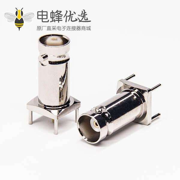 bnc插板接头直式母头穿孔式接PCB板
