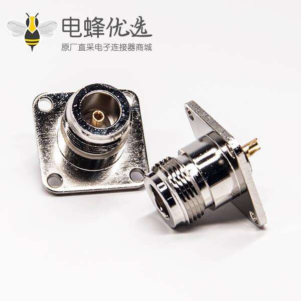 法兰n型射频接头rf系列直式母头焊接式接线