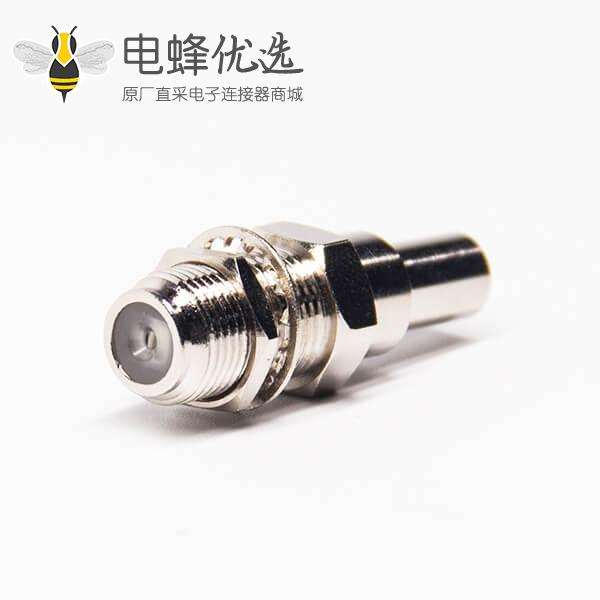 f头母连接器直式180度前锁穿墙压接式接线