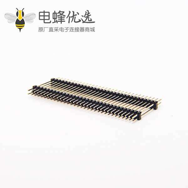 2.54双排排针封装双塑直式180度插板针长35mm