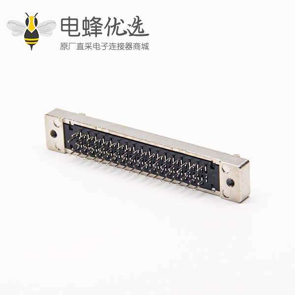 scsi68芯连接器直式180度母头插PCB板