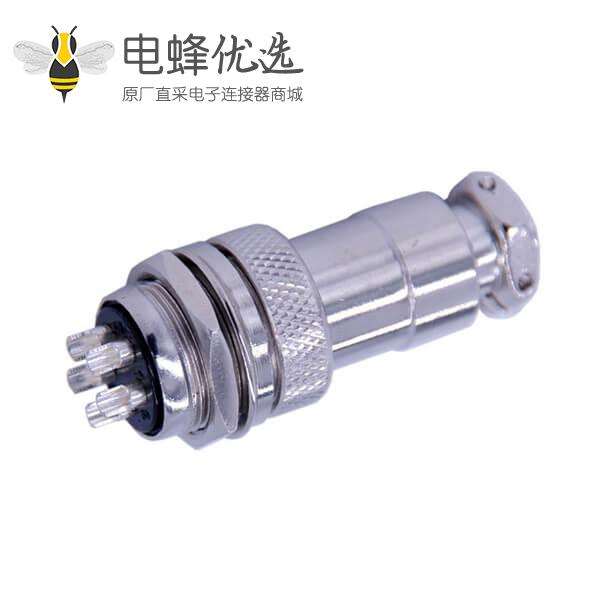 5芯GX20圆形连接器直式公插座母插头