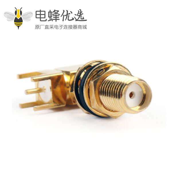sma 母防水连接器弯式插板