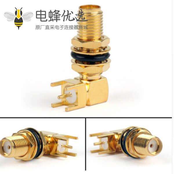 sma 母防水连接器弯式插板