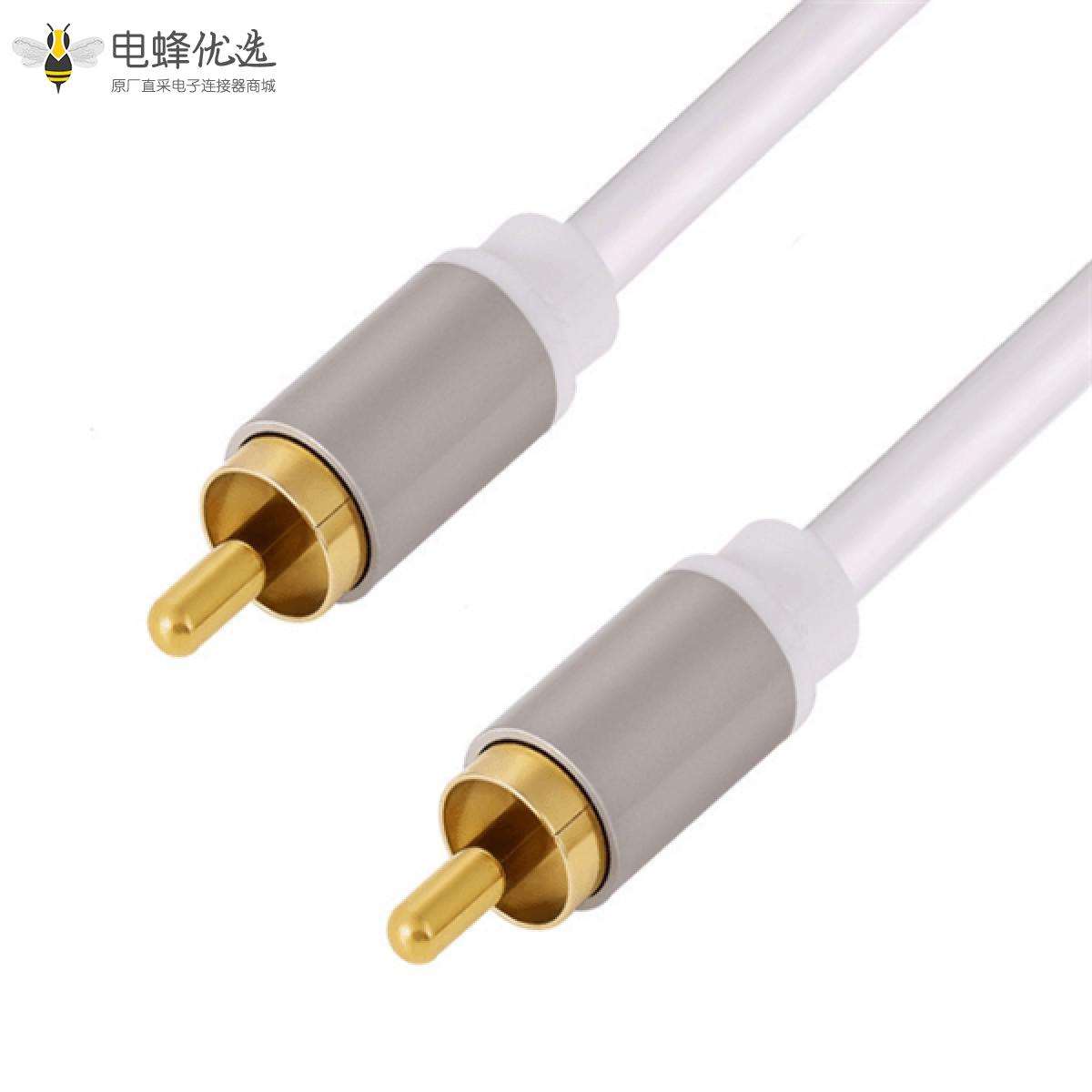 RCA连接线灰色公转公1M