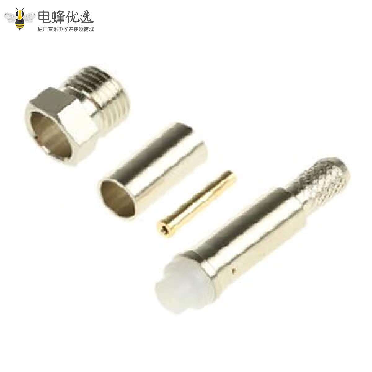 FME连接器插孔压接直式电缆安装端子50&Omega;900MHz接线RG58/U