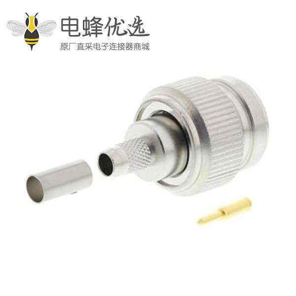 TNC连接器压接直径50&Omega;电缆安装端接公头用于RG223 / U