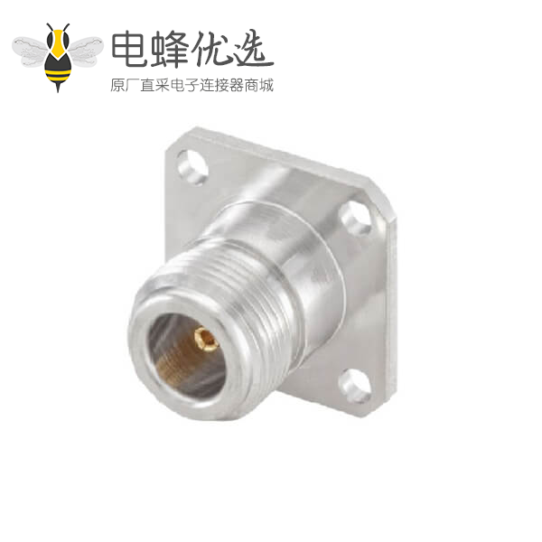 N型插座50&Omega;直板安装连接器焊接端子11GHz