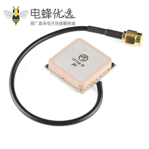 GPS瓷块天线带SMA公头接RG174 1.13线材