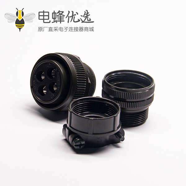 汽车动力接头连接器MS3106A22-22S直式4芯大电流航空插头