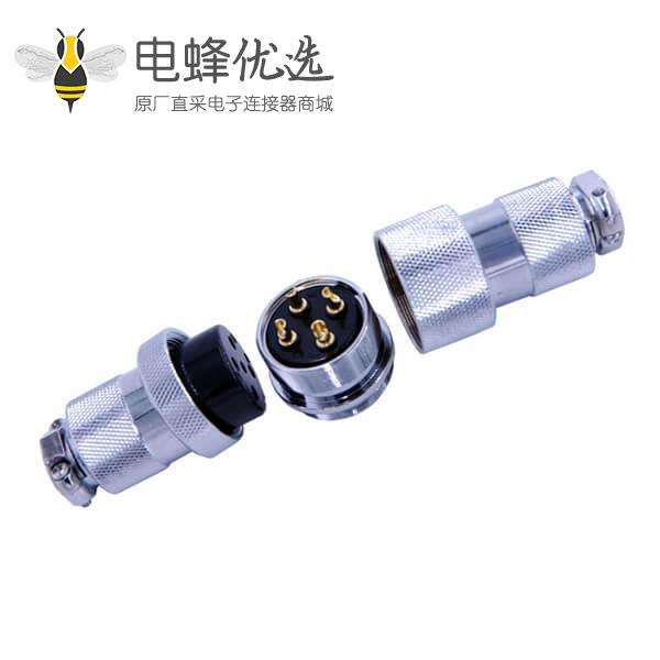 GX30公母头对接航空头4芯直式电缆线接头