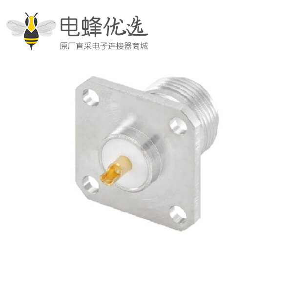 N型插座50&Omega;直板安装连接器焊接端子11GHz
