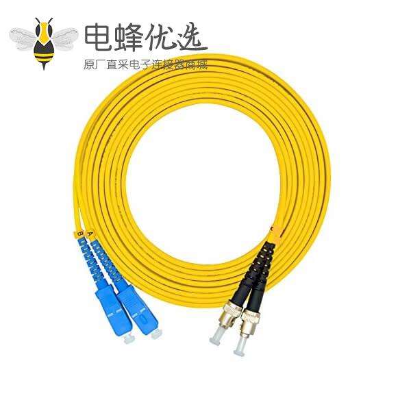 SC单模光纤线长3米转ST 9/125&mu;m OS2双工