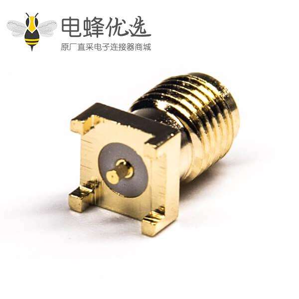 sma连接器贴板安装母头直式接PCB板
