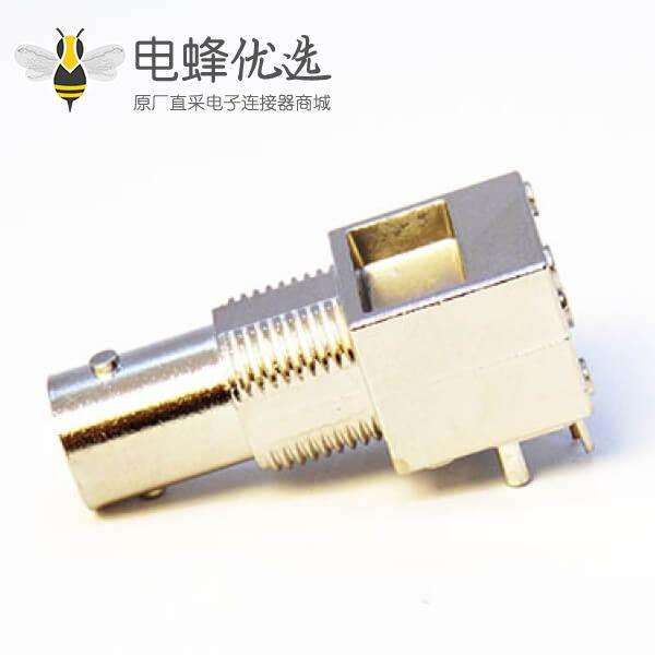 穿墙BNC连接器同轴射频弯式母头面板安装