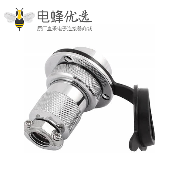 12芯GX30圆形法兰连接器公母航空连接器