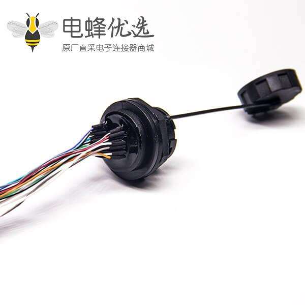 防水HDMI板端接头带线19p母座防水等级IP65 IP67