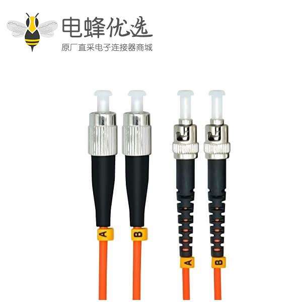 光纤跳线多模双工50/125&mu;m OM2 FC转ST线长3米