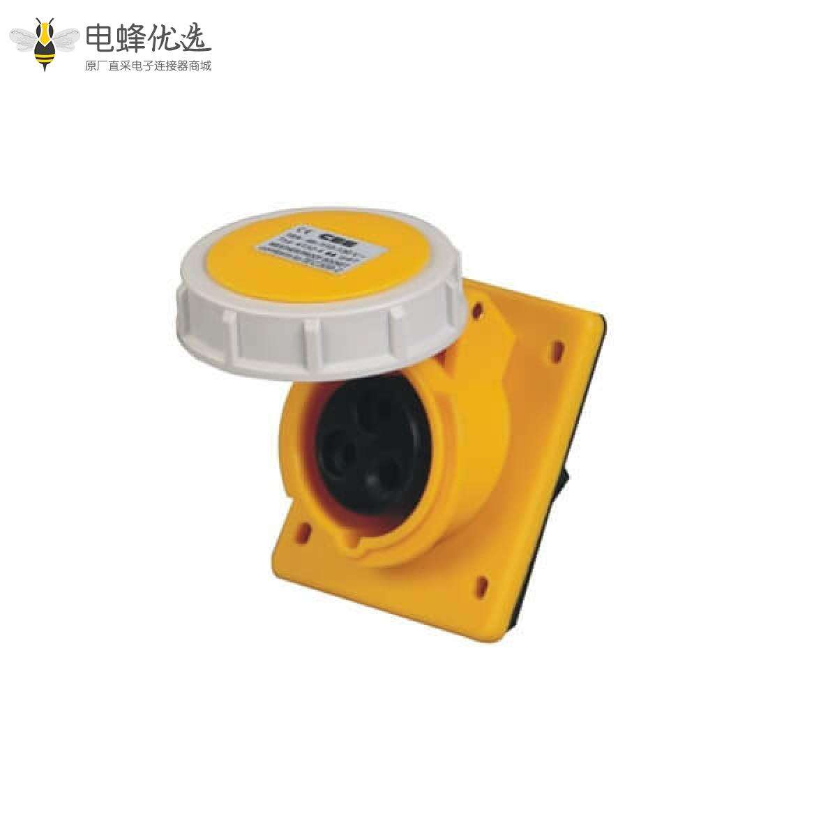 工业暗装斜座16A 3芯 110V-130V