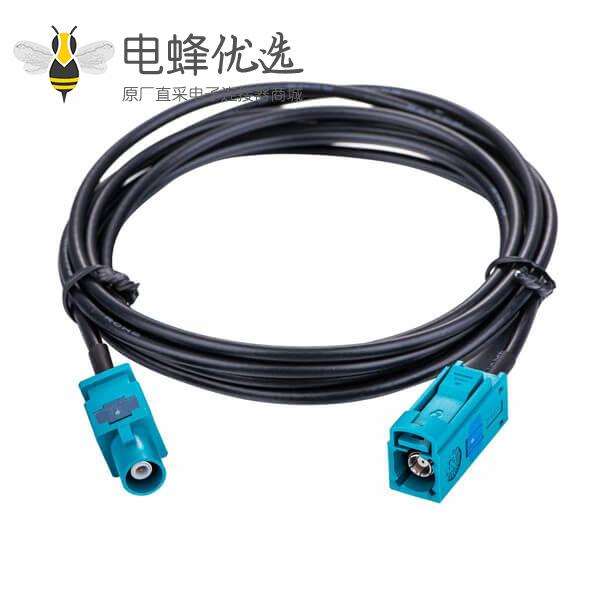 Fakra SMB 公头转母头Z型汽车GPS天线延长线RG174线长5M