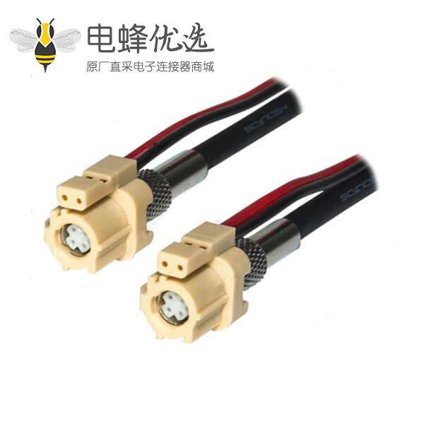 LVDS线束生产厂家特供6芯米色HSD母转母线束1米