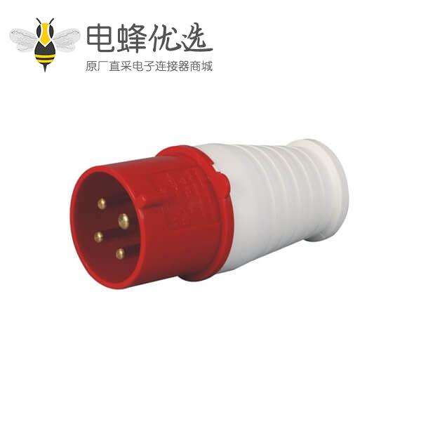 工业插头CEE/IEC 32A 4芯3相IP44防水