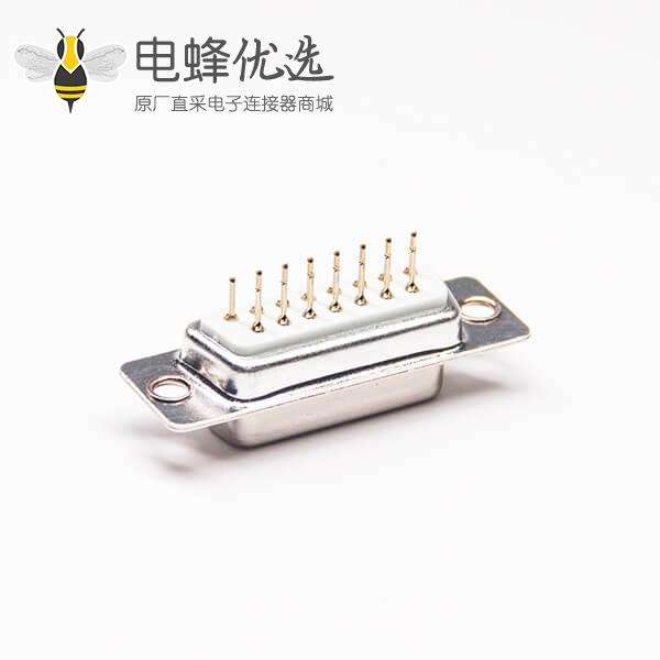 D-sub DP15母180度插板冲针白胶