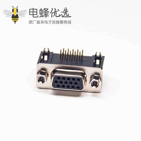 D-sub HDR 15PIN母座90度插板