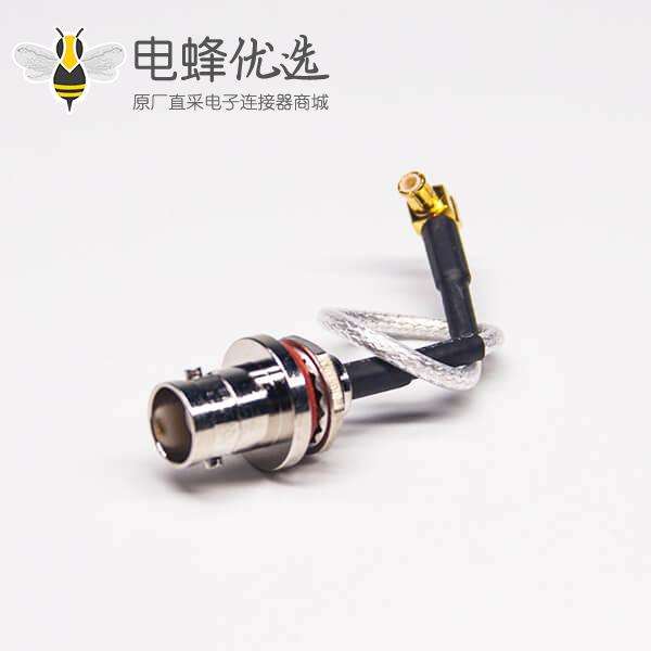 BNC视频线接头专供BNC防水母头转MCX接RG316线 线长10cm