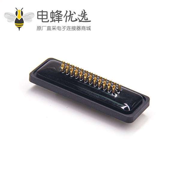 防水D-sub 25针母头2排焊线带白色防水套