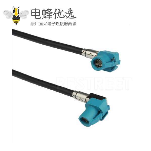 HSD连接器4芯弯头母转母LVDS线束1M