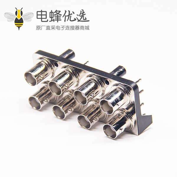 8同轴BNC连接器 PCB 射频 连接头直式50欧姆锌合金