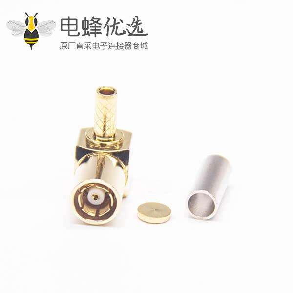SMB RG316母头连接器压接弯式RF射频连接器