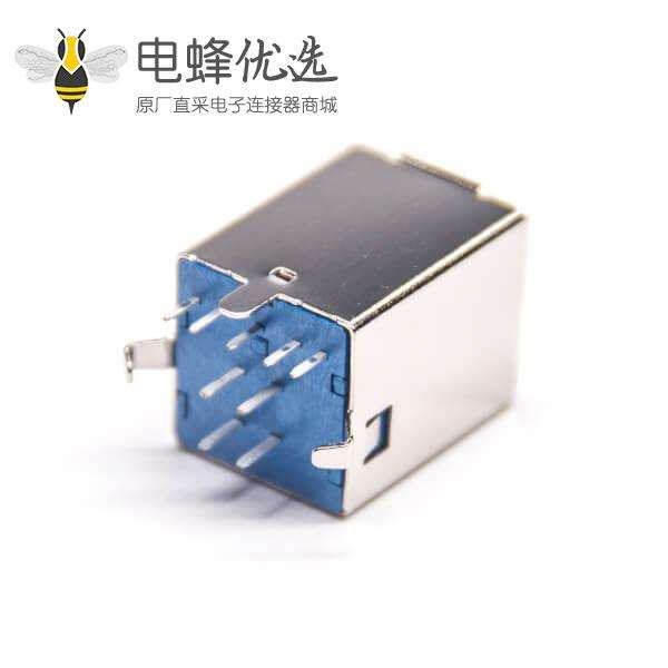 USB 3.0 B接头180度9p USB B接头母